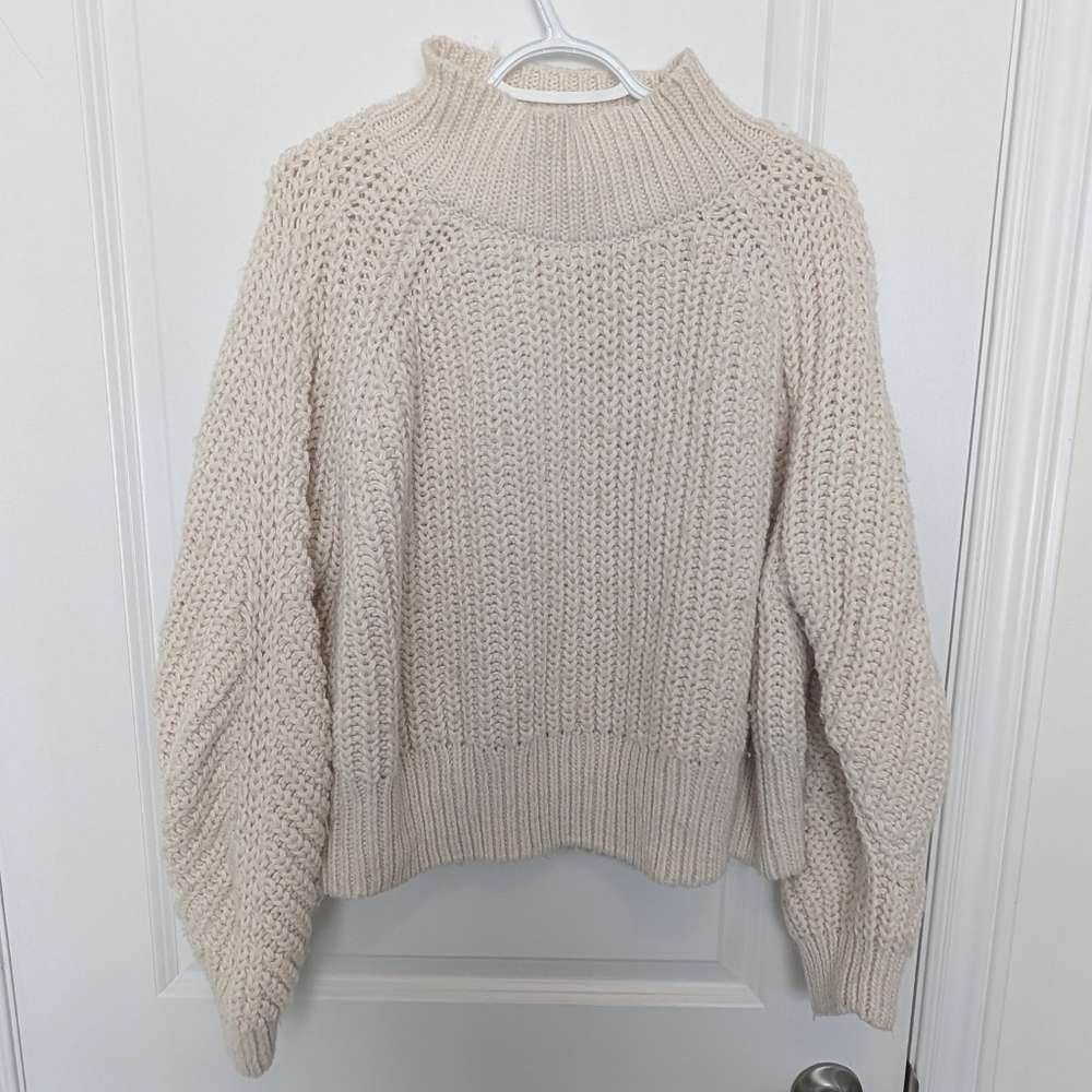 H&M Cream Chunky Turtleneck Sweater
